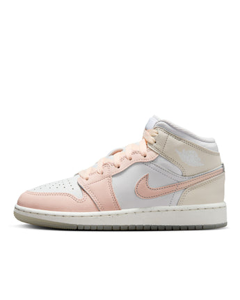 AIR JORDAN 1 MID SE (GS) | HJ5940-100 SAIL/GUAVA ICE-SEA GLASS-GLACIER BLUE