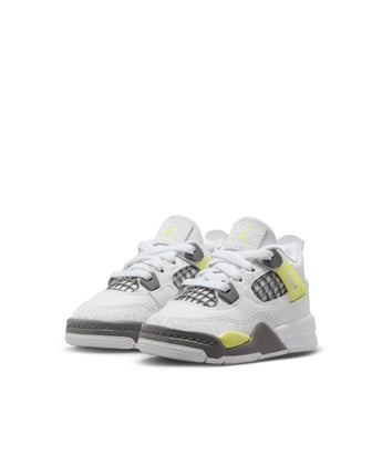 AIR JORDAN 4 RETRO "LEMON TWIST" (TD) | HJ5989-100 WHITE/LT LEMON TWIST-LT GRAPHITE