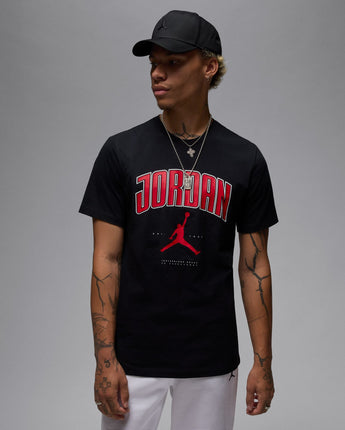 JORDAN CITY 88 SHORT SLEVES CREW | HQ0009-010 BLACK/GYM RED/GYM RED