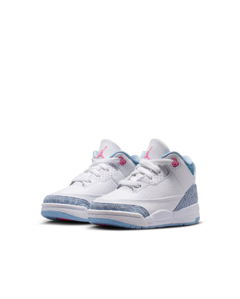 AIR JORDAN 3 RETRO "WHITE COBALT BLISS" (TD) | HQ0782-101 WHITE/PINK GLOW-COBALT BLISS