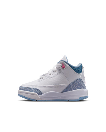 AIR JORDAN 3 RETRO "WHITE COBALT BLISS" (TD) | HQ0782-101 WHITE/PINK GLOW-COBALT BLISS