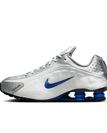 NIKE SHOX R4 | HQ1988-100 WHITE/METALLIC SILVER-RACER BLUE