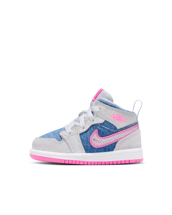 JORDAN 1 MID SE (TD) | HQ2000-400 COBALT BLISS/PINK GLOW-WHITE