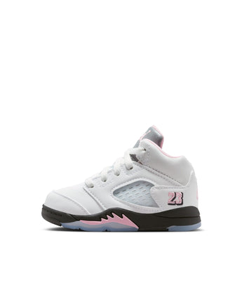 AIR JORDAN 5 RETRO "MEDIUM SOFT PINK" (TD) | HQ7981-102 WHITE/MED SOFT PINK-BLACK