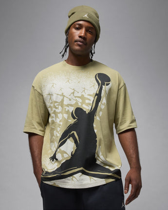 JORDAN NC REISSUE OVERSIZED SHORT SLEEVES CREW | HQ8982-238 MEDIUM KHAKI/BLACK/BLACK