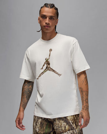 JORDAN BROOKLYN REALTREE JUMPMAN SHORT SLEEVES CREW | HQ9016-133 SAIL/BLACK