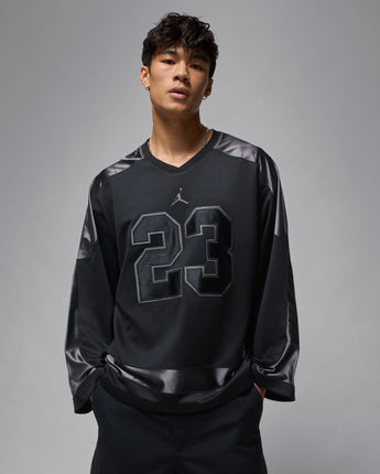 JORDAN BROOKLYN HOCKEY JERSEY | HV0109-010 BLACK/IRON GREY/IRON GREY