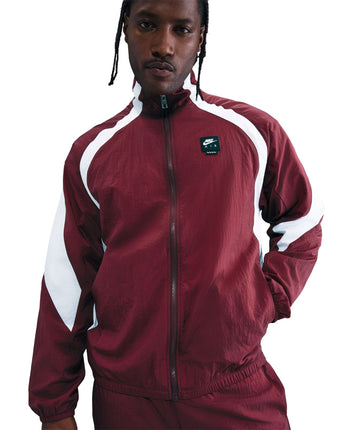 NIKE AIR WOVEN TRACK JACKET | HV0880-619 DARK TEAM RED/WHITE/BLACK