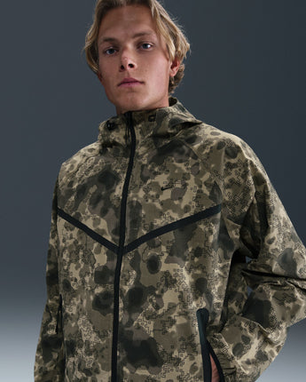 NIKE TECH WOVEN JACKET GX AOP | HV0979-210 NEUTRAL OLIVE/BLACK