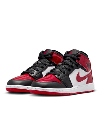 AIR JORDAN 1 MID SE (GS) | HV4399-006 BLACK/VARSITY RED-WHITE