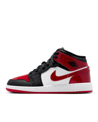 AIR JORDAN 1 MID SE (GS) | HV4399-006 BLACK/VARSITY RED-WHITE