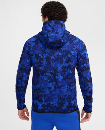 NIKE TECH FLEECE WINDRUNNER JACKET GEL CAMO | HV5055-480 GAME ROYAL/DEEP ROYAL BLUE