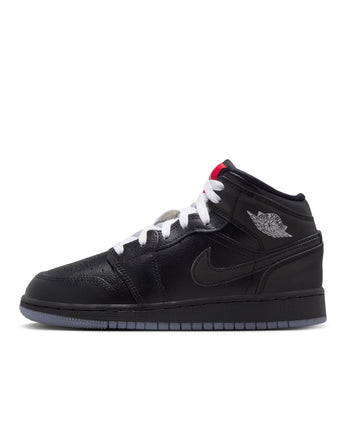 AIR JORDAN 1 MID BG | HV5180-010 BLACK/BLACK-WHITE-WOLF GREY