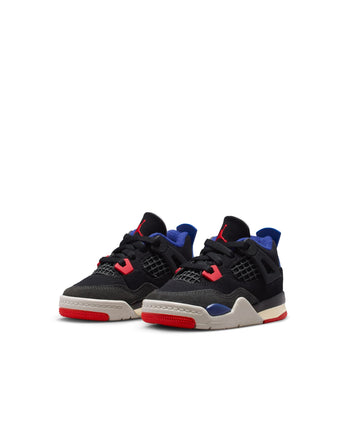 AIR JORDAN 4 RETRO OG "RARE AIR" (TD) | IB4387-003 BLACK/FIRE RED-DEEP ROYAL BLUE