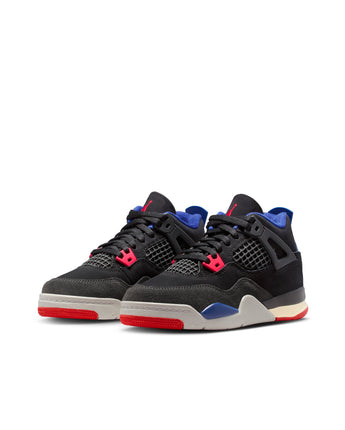 AIR JORDAN 4 RETRO OG "RARE AIR" (PS) | IB4388-003 BLACK/FIRE RED-DEEP ROYAL BLUE