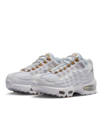 NIKE AIR MAX 95 LTR (GS) | II4130-102 WHITE/METALLIC GOLD-BLACK-PEARL GREY