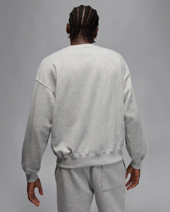 JORDAN BROOKLYN AJ11 FLEECE CREW | IM6301-050 GREY HEATHER/GAMMA BLUE