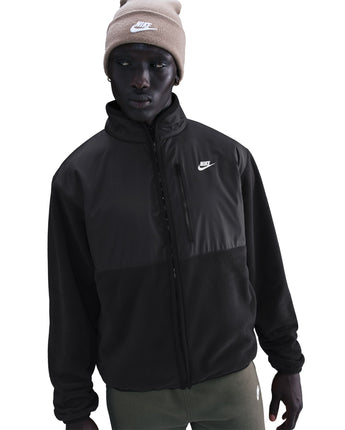 NIKE CLUB WINTERIZED FULL ZIP JACKET | IM9452-010 BLACK/BLACK/WHITE