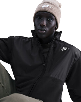 NIKE CLUB WINTERIZED FULL ZIP JACKET | IM9452-010 BLACK/BLACK/WHITE