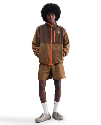 NIKE CLUB WINTERIZED FULL ZIP JACKET | IM9452-235 MOSSWOOD BROWN/BAROQUE BROWN/WHITE