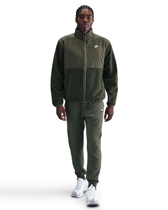 NIKE CLUB WINTERIZED FULL ZIP JACKET | IM9452-355 SEQUOIA/CARGO KHAKI/WHITE