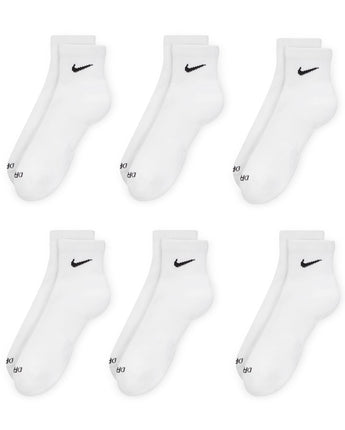 NIKE EVERYDAY PLUS CUSHIONED ANKLE 6PR | SX6899-100 WHITE/BLACK