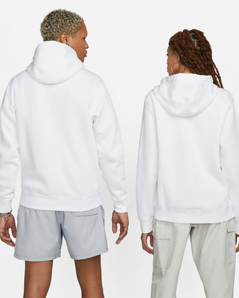 Nike Sportswear Club Fleece Men's Full-Zip Hoodie - White/White/Black