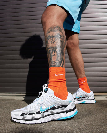 Nike P-6000 Shoes - White/Metallic Silver/Black/Dusty Cactus