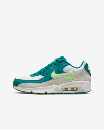 Nike Air Max 90 LTR Big Kids’ Shoes - White/Bright Spruce/Phantom/Barely Volt