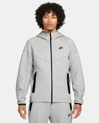 NIKE SPORTSWEAR TECH FLEECE FULL ZIP HOODIE | FB7921-063 GRAY/BLACK