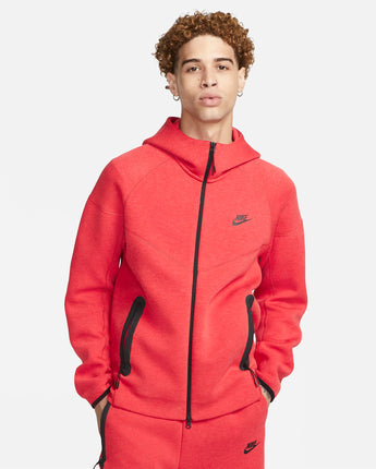 Nike Sportswear Tech Fleece Windrunner Men's Full-Zip Hoodie - Light University Red Heather/Black