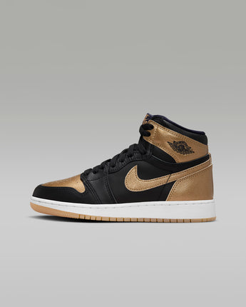 Air Jordan 1 High OG "Black and Gold" Big Kids' Shoes - Black/Sail/Metallic Gold